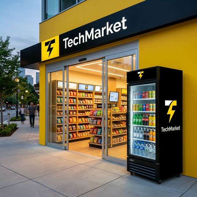 Mercado autônomo TechMarket no condomínio
